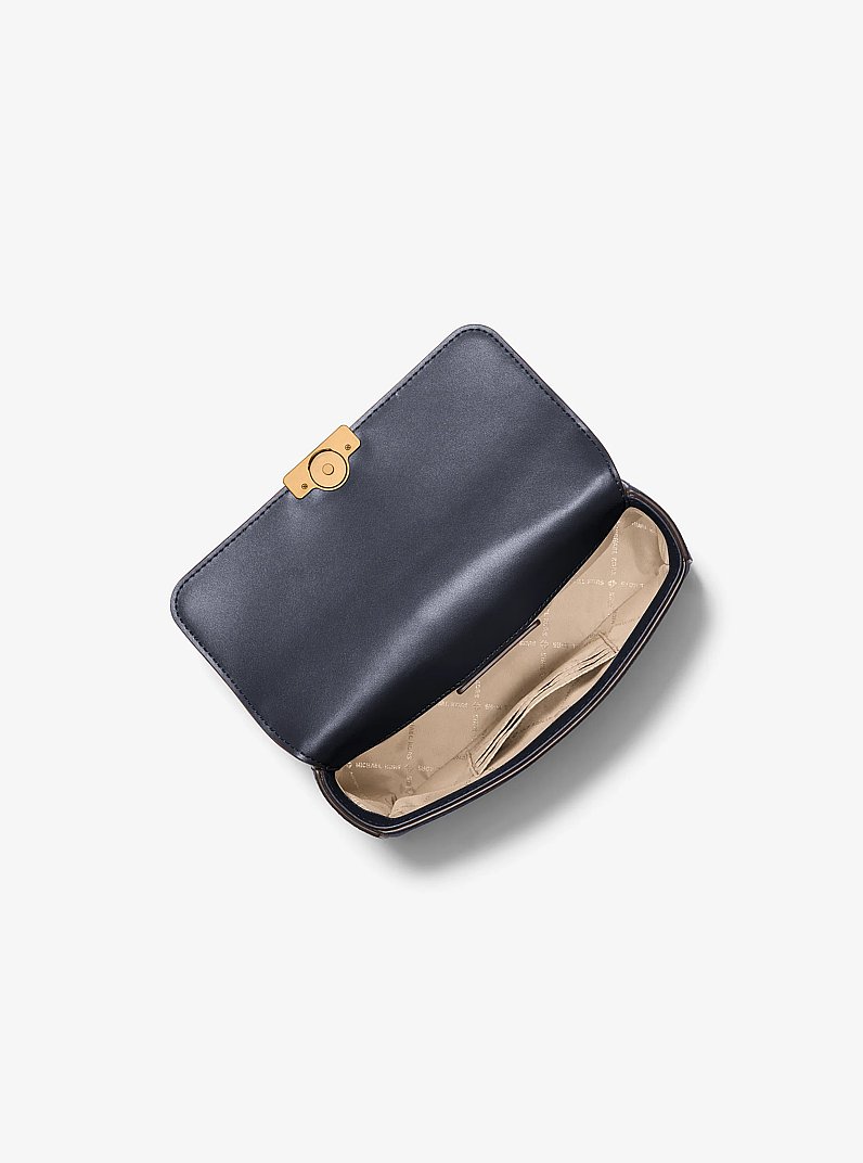 Tribeca Small Studded Suede Shoulder Bag in DRESS BLUES | Michael Kors