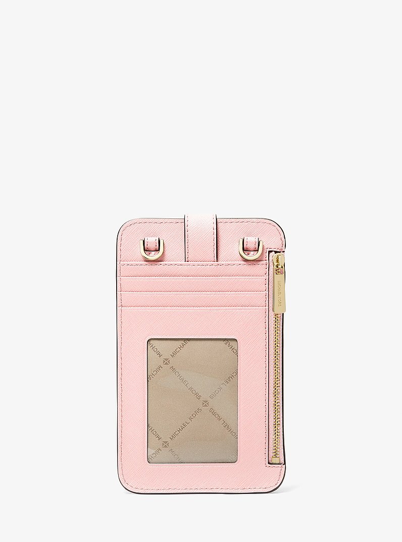 Bandolera de piel saffiano con compartimento para smartphone in ROS&Aacute;CEO POLVORIENTO | Michael Kors