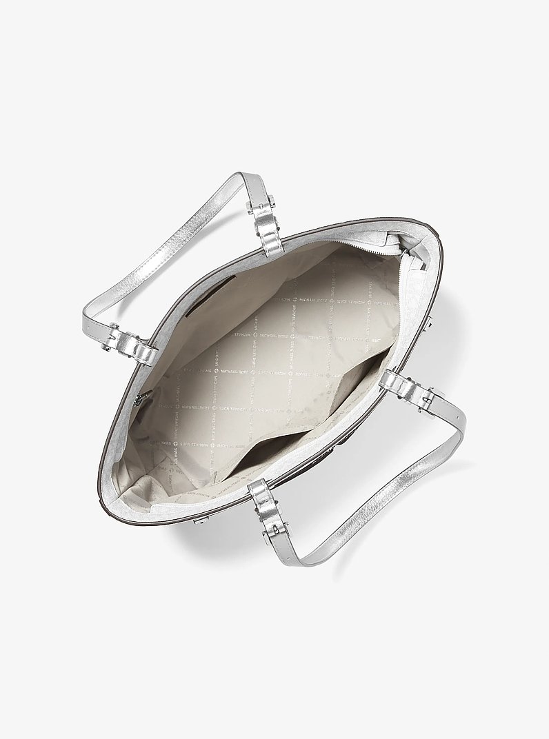 Jet Set Medium Signature Logo Pocket Tote Bag