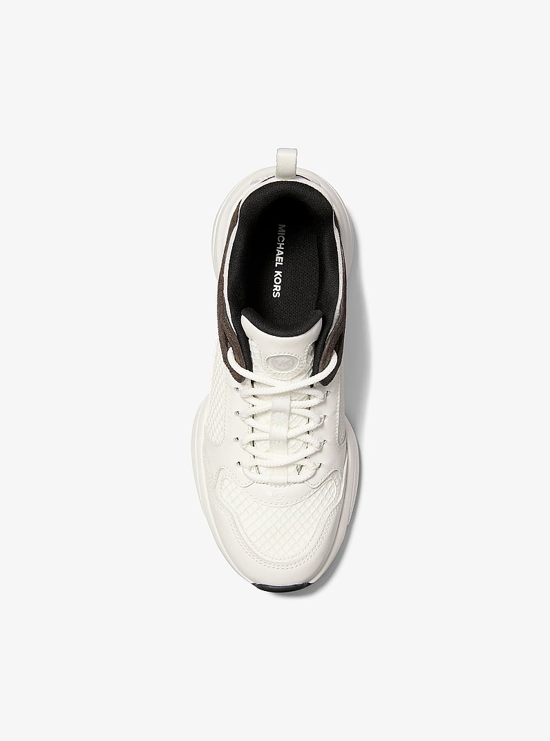 Sneaker Bowie in mesh con stampa logo in MARRONE MULTI | Michael Kors