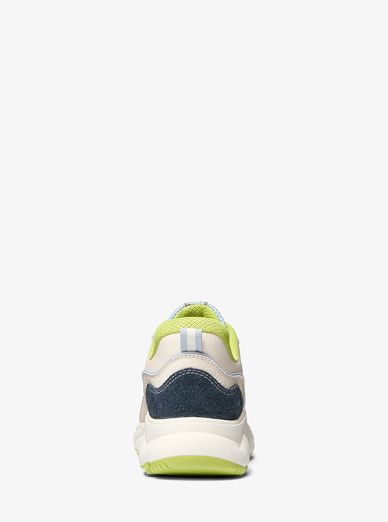 Katrina Mixed-Media Trainer in PALE BLUE MULTI | Michael Kors