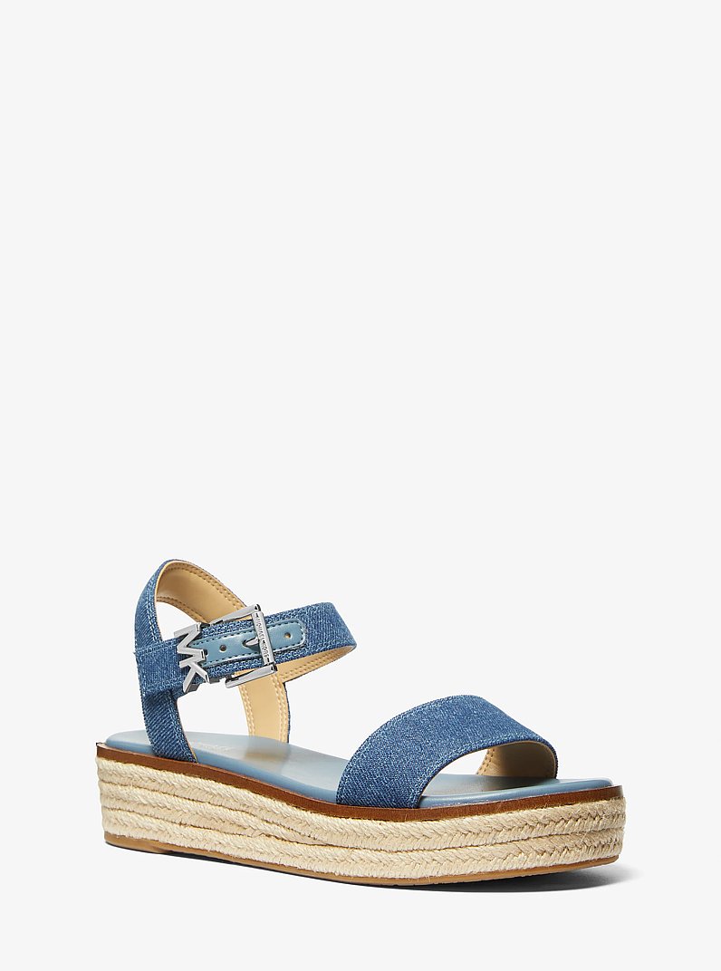 Richie Denim Platform Espadrille Sandal in DENIM | Michael Kors