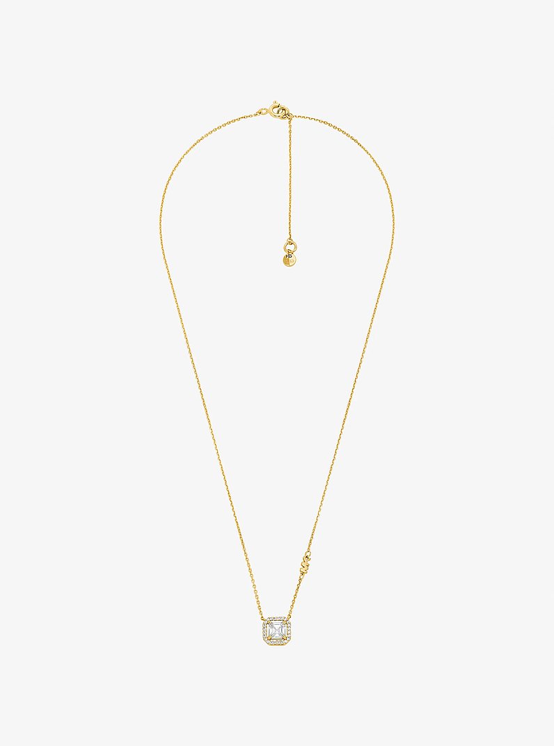 Precious Metal-Plated Sterling Silver Pav&eacute; Necklace in GOLD | Michael Kors