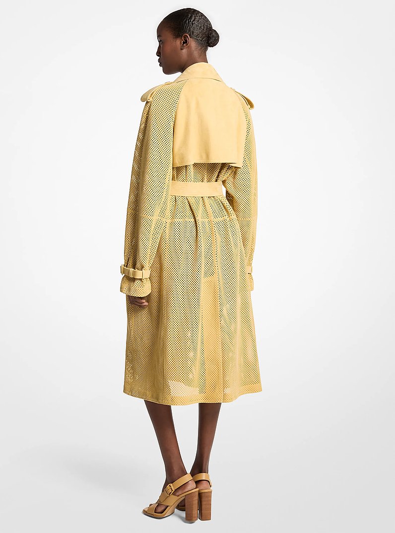 Gabardina de gamuza perforada in DORADO TOSTADO | Michael Kors