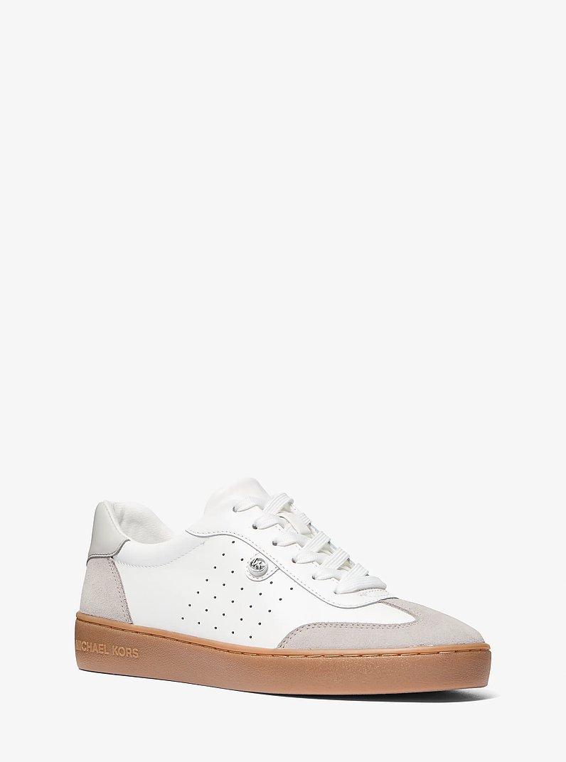Scotty Leather Sneaker in ALUMINUM MLT | Michael Kors
