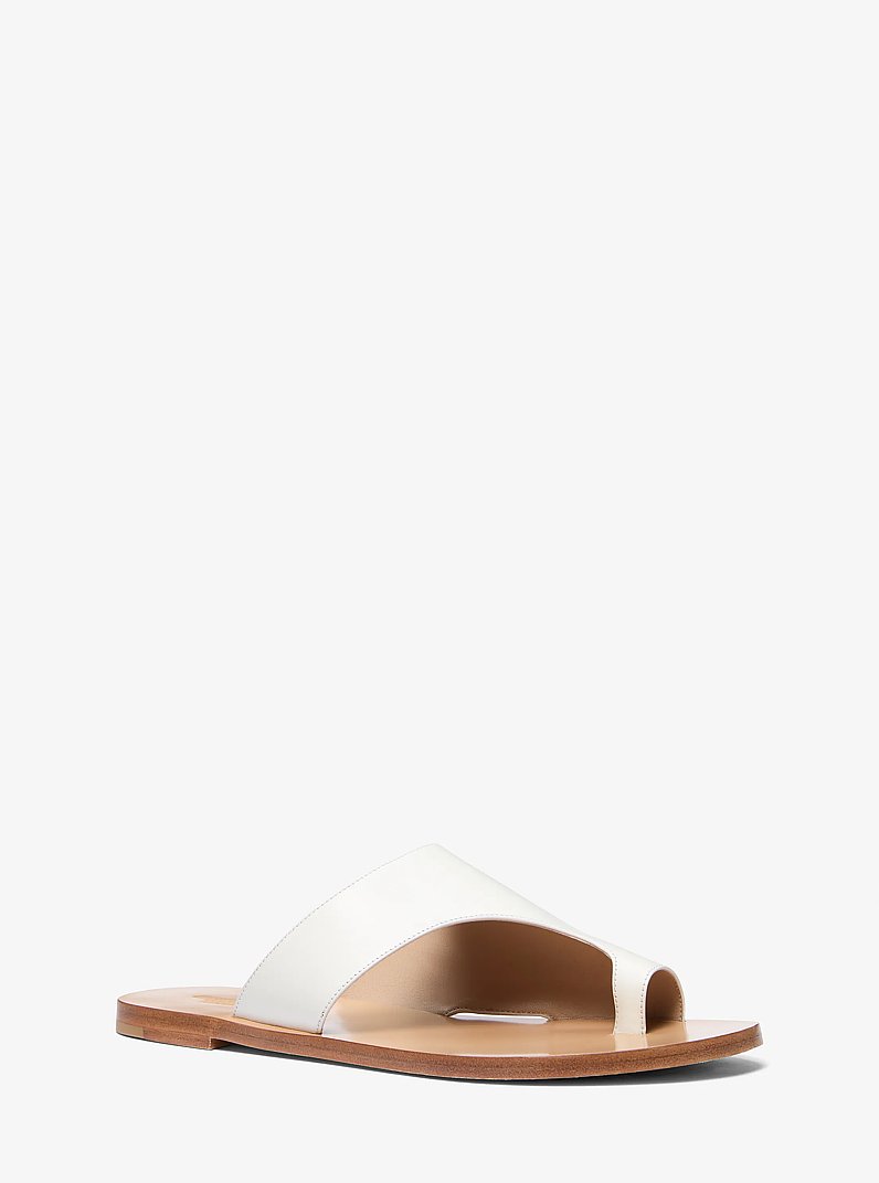 Sandalia Nettuno de tiras de cuero in BLANCO INTENSO | Michael Kors