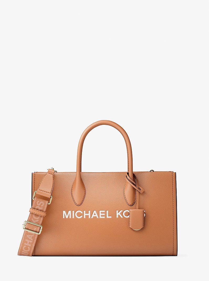 Bolso satchel Mirella mediano de piel granulada in LUGGAGE | Michael Kors