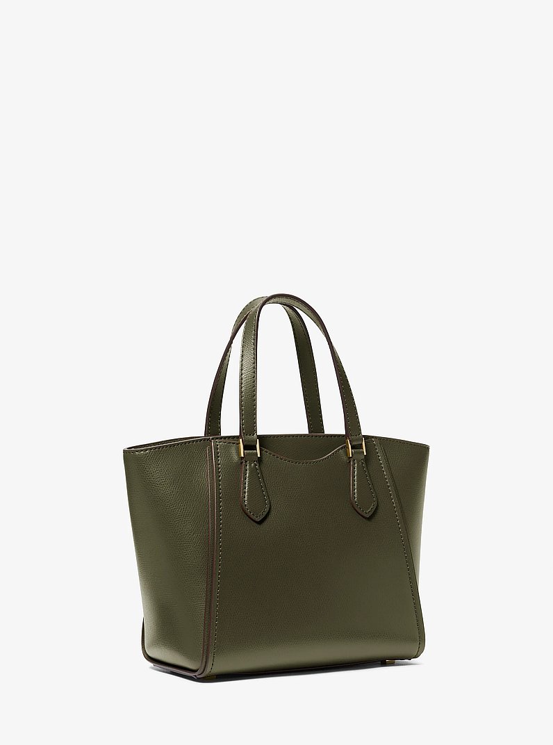 Taryn Small Leather Convertible Crossbody Bag in IVY | Michael Kors