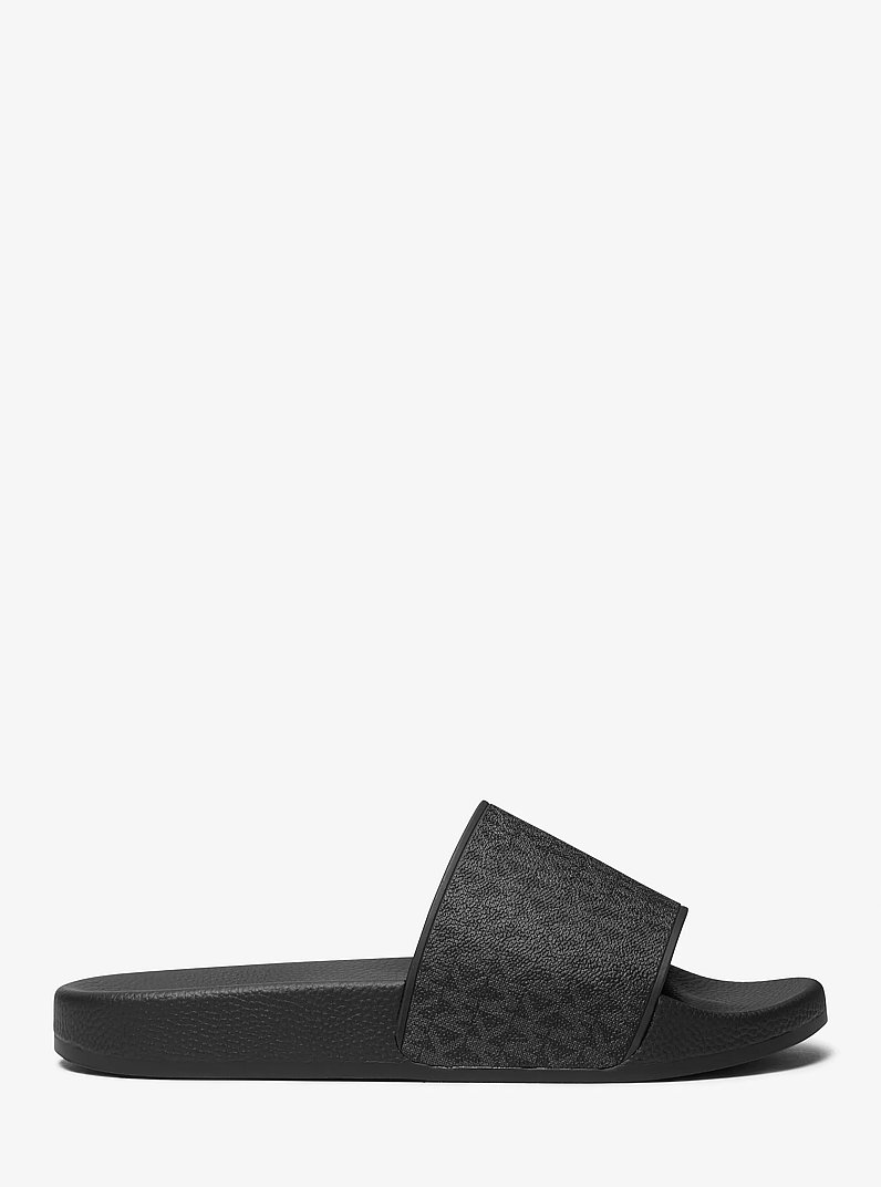 Sandale &agrave; enfiler Dawson &agrave; logo Signature in NOIR | Michael Kors