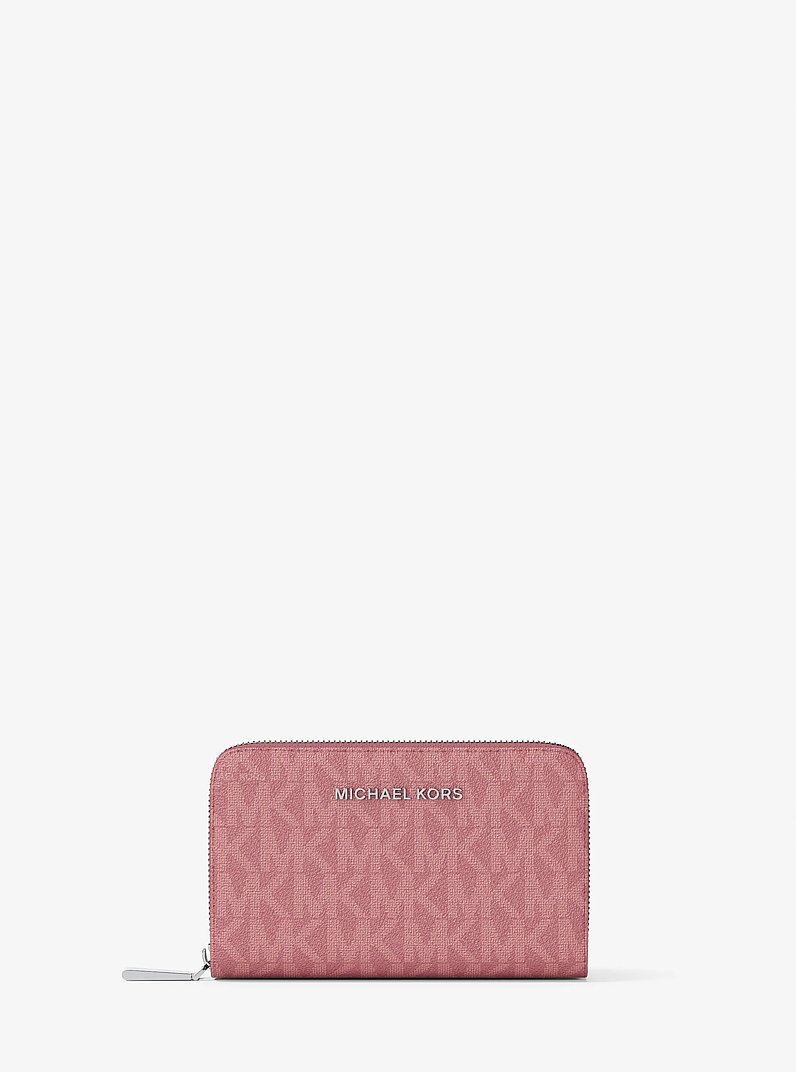 Jet Set Small Signature Logo Wallet in ROSEWOOD | Michael Kors