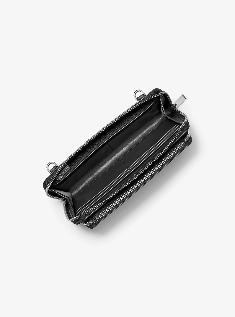 Bandolera continental Jet Set grande con logotipo in NEGRO | Michael Kors