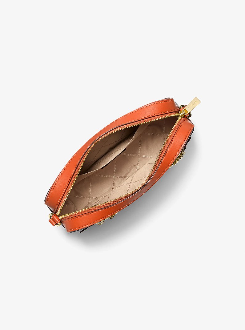 Jet Set Large Ombré Signature Logo Crossbody Bag in RED CLAY