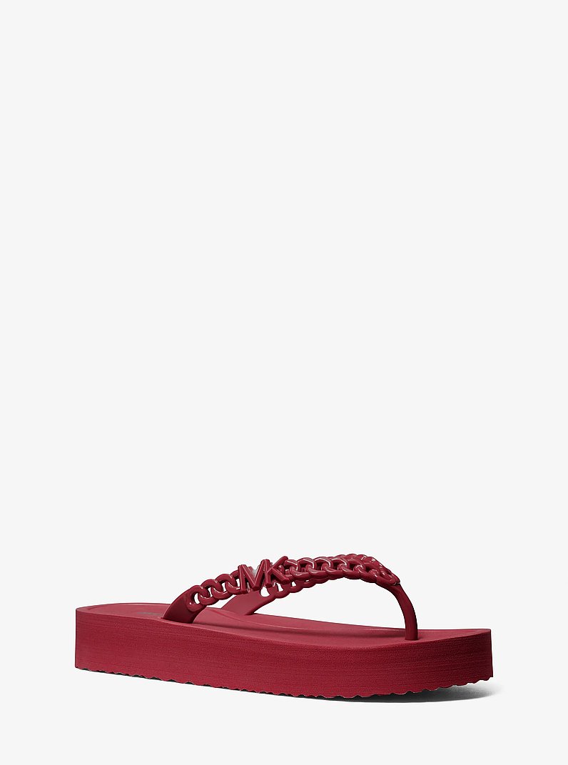Zaza Platform Flip Flop in DEEP RED | Michael Kors