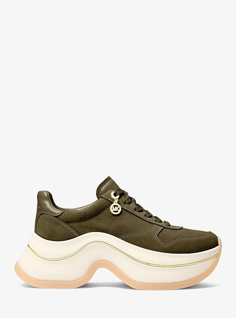 Sneaker Arla aus Wildleder in LODEN | Michael Kors