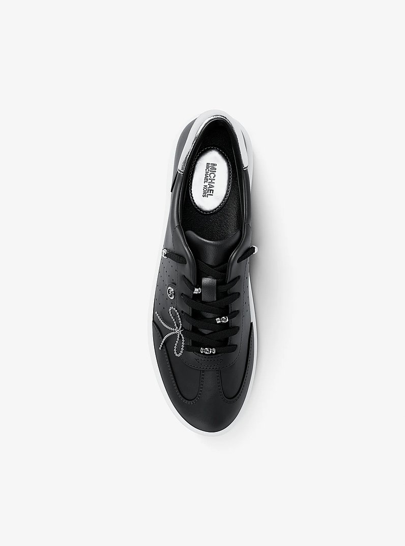 Zapatilla de piel con adornos Scotty in NEGRO | Michael Kors