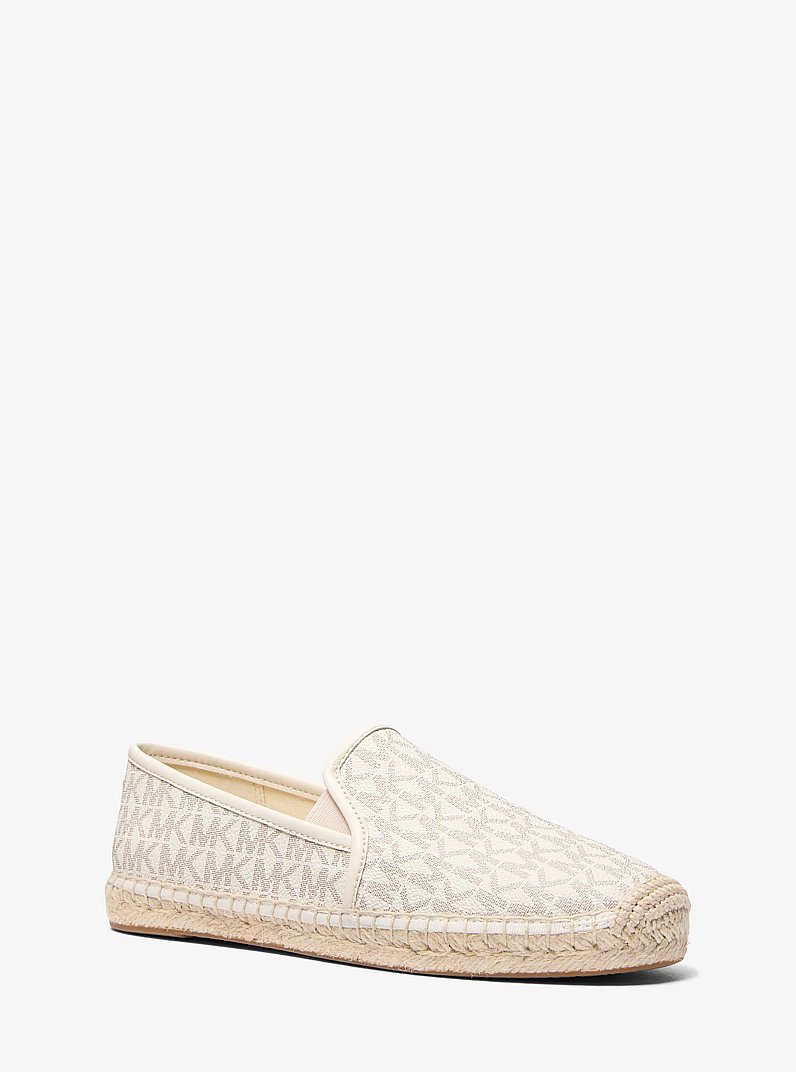 Espadrille &agrave; enfiler Hastings &agrave; logo Signature in VANILLE | Michael Kors