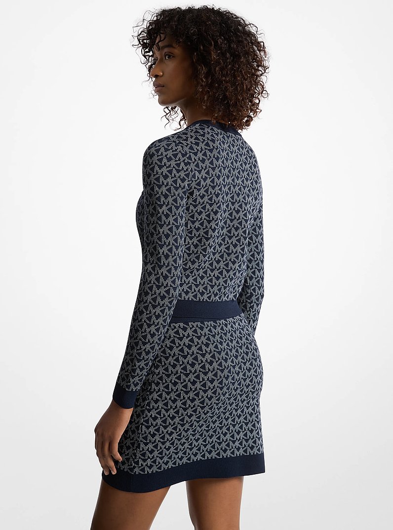 Falda tejida en jacquard con logotipo in MIDNIGHTBLUE | Michael Kors