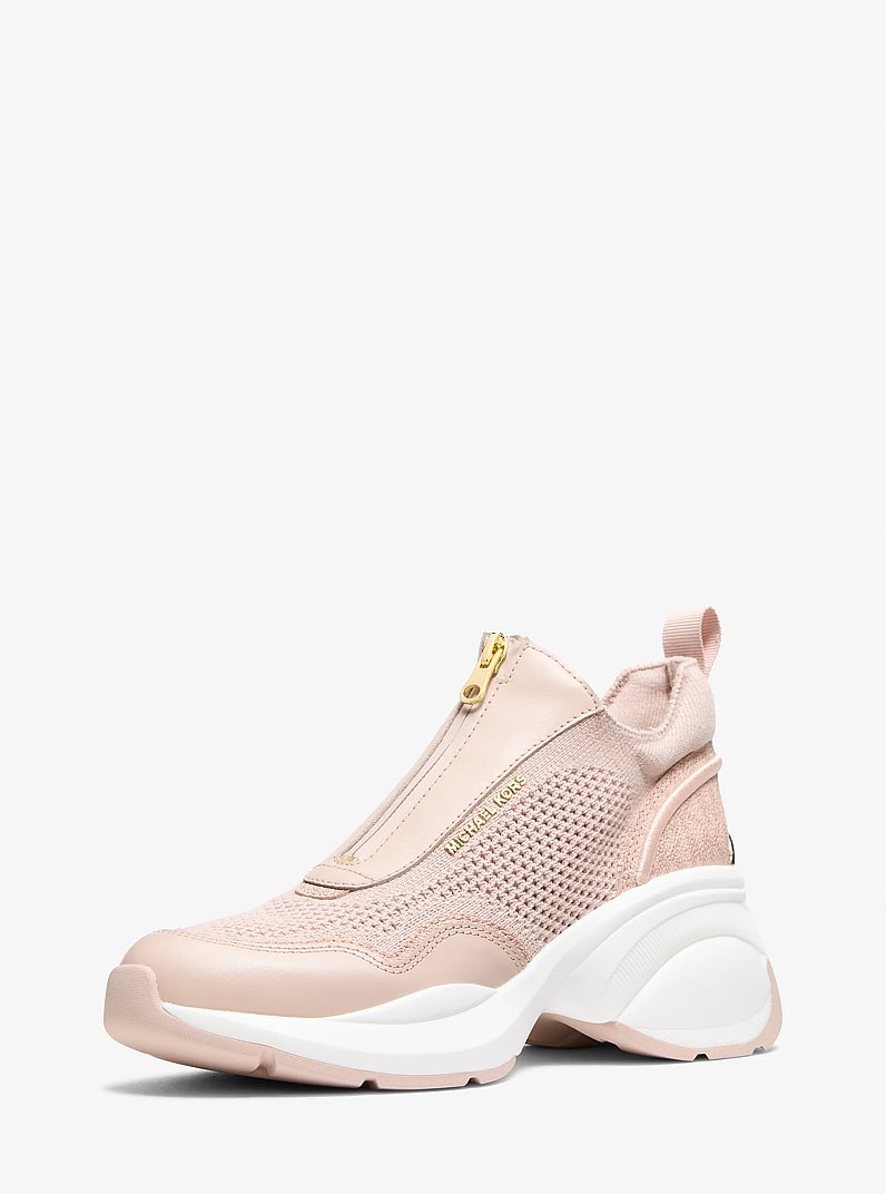 Zuma Mixed-Media Trainer in SOFT PINK - Sale | Michael Kors Canada