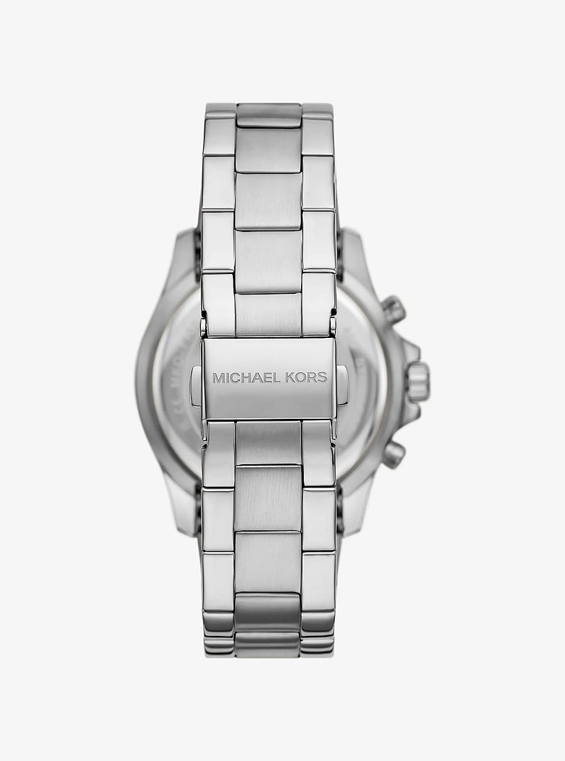Oversized Everest Pav&eacute; Silver-Tone Watch in SILVER | Michael Kors