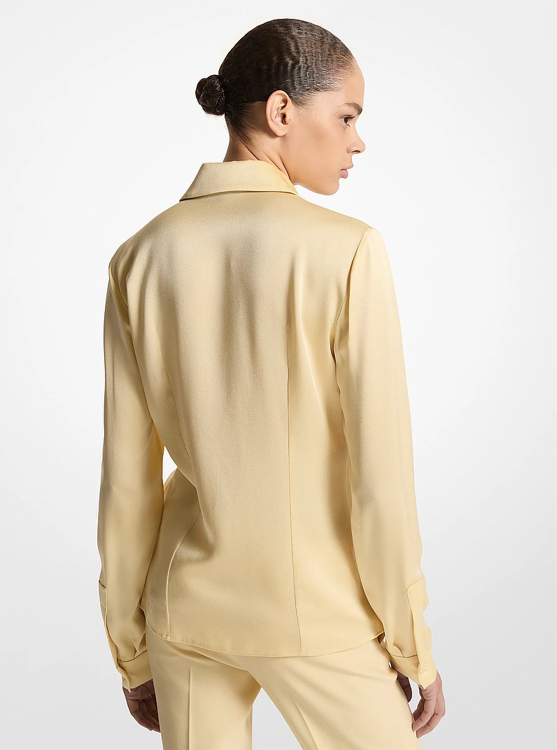 Hansen Charmeuse Shirt in Parchment | Michael Kors