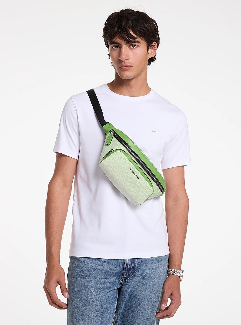 Ri&ntilde;onera bandolera Cooper peque&ntilde;a ombr&eacute; con logotipo exclusivo in JUNGLE | Michael Kors