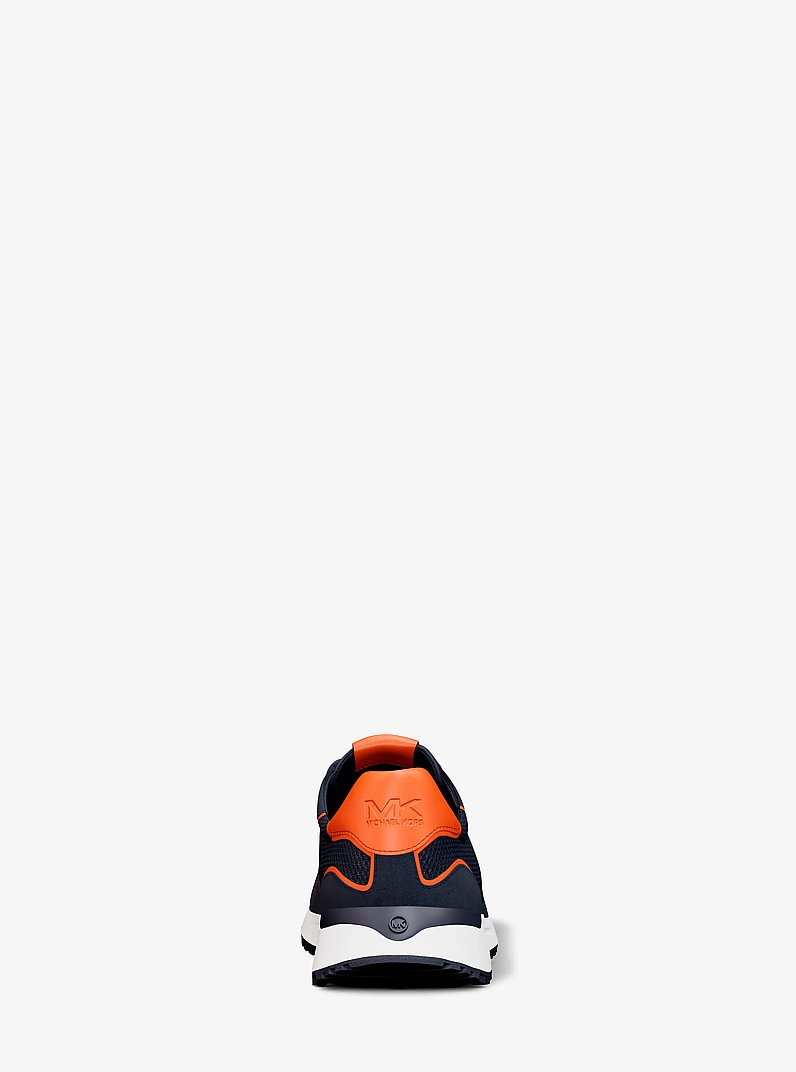 Dax Mixed-Media Trainer in NAVY | Michael Kors