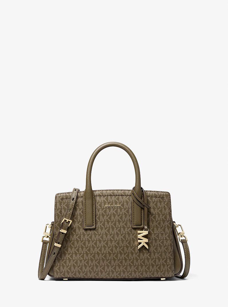 Laila Small Signature Logo Satchel in LODEN | Michael Kors