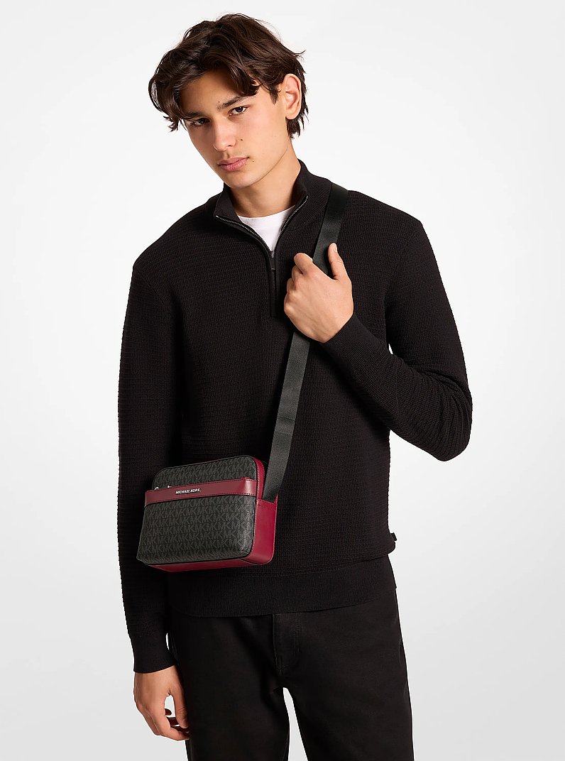 Borsa a tracolla Jet Set con logo in NERO | Michael Kors
