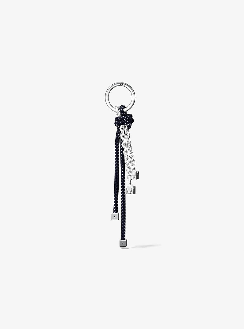 Adorno para bolso en tono plateado moteado con cord&oacute;n in VESTIDO AZUL | Michael Kors