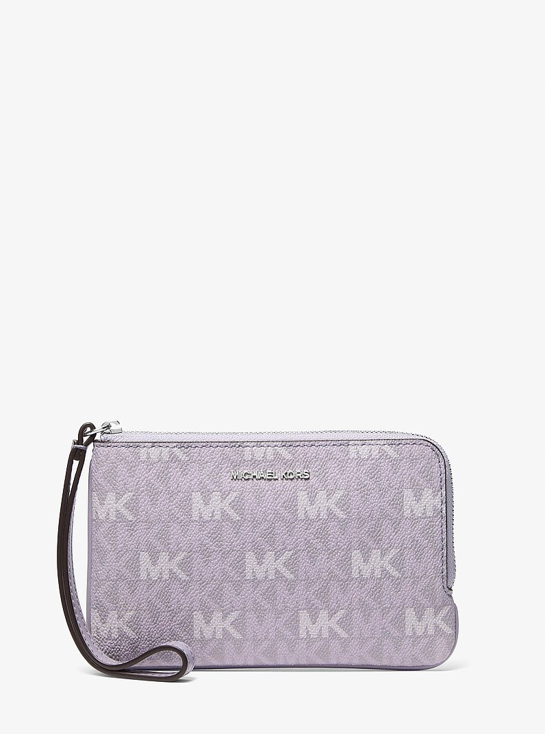 Jet Set Travel Small Signature Logo Wristlet in LILAC | Michael Kors