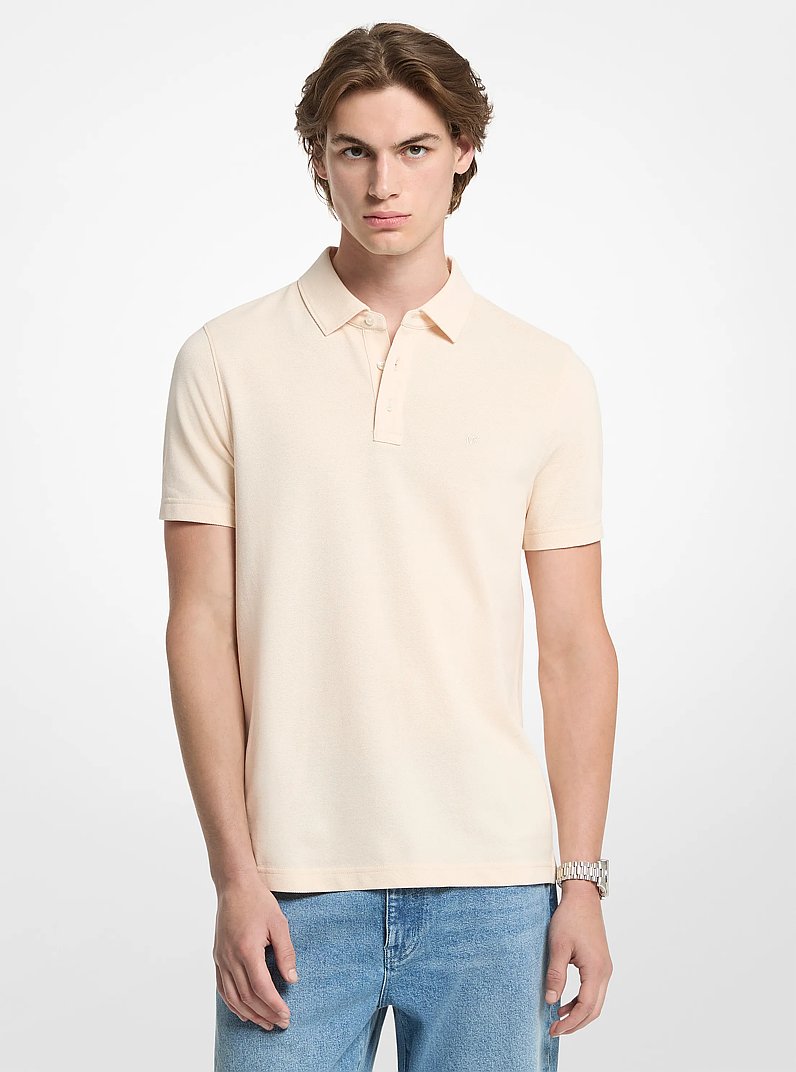 Pima Cotton Piqu&eacute; Polo Shirt in LT CREAM | Michael Kors