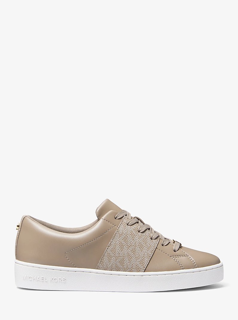Keaton Signature Logo Stripe Sneaker in BIRCH | Michael Kors
