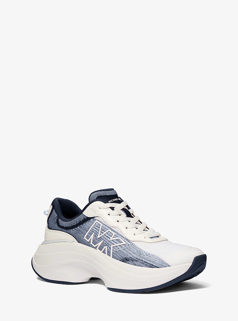 Athena Ombr&eacute; Stretch Knit Trainer in NAVY | Michael Kors