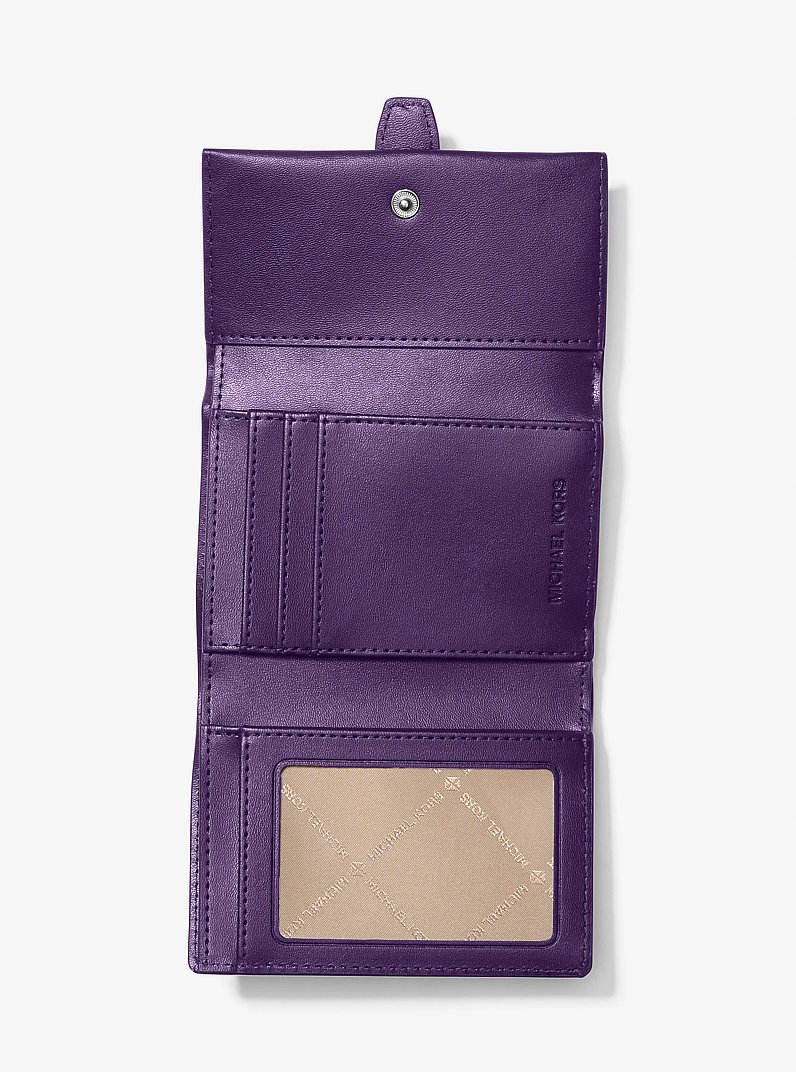 Greenwich Medium Ombr&eacute; Signature Logo Tri-Fold Wallet in DARK PURPLE ML | Michael Kors