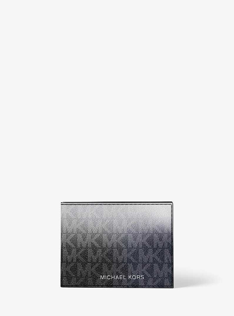 Cooper Ombr&eacute; Signature Logo Billfold Wallet With Passcase in BLACK COMBO | Michael Kors