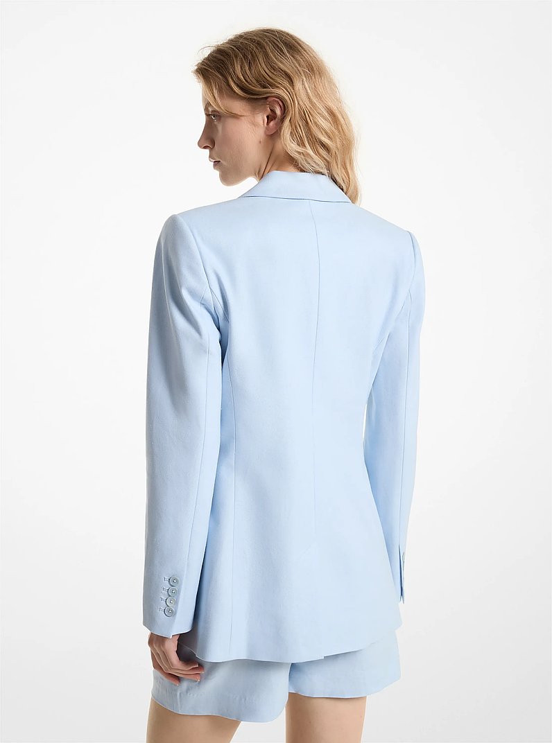 Blazer slim-fit de mezcla de lino in AZUL PASTEL | Michael Kors