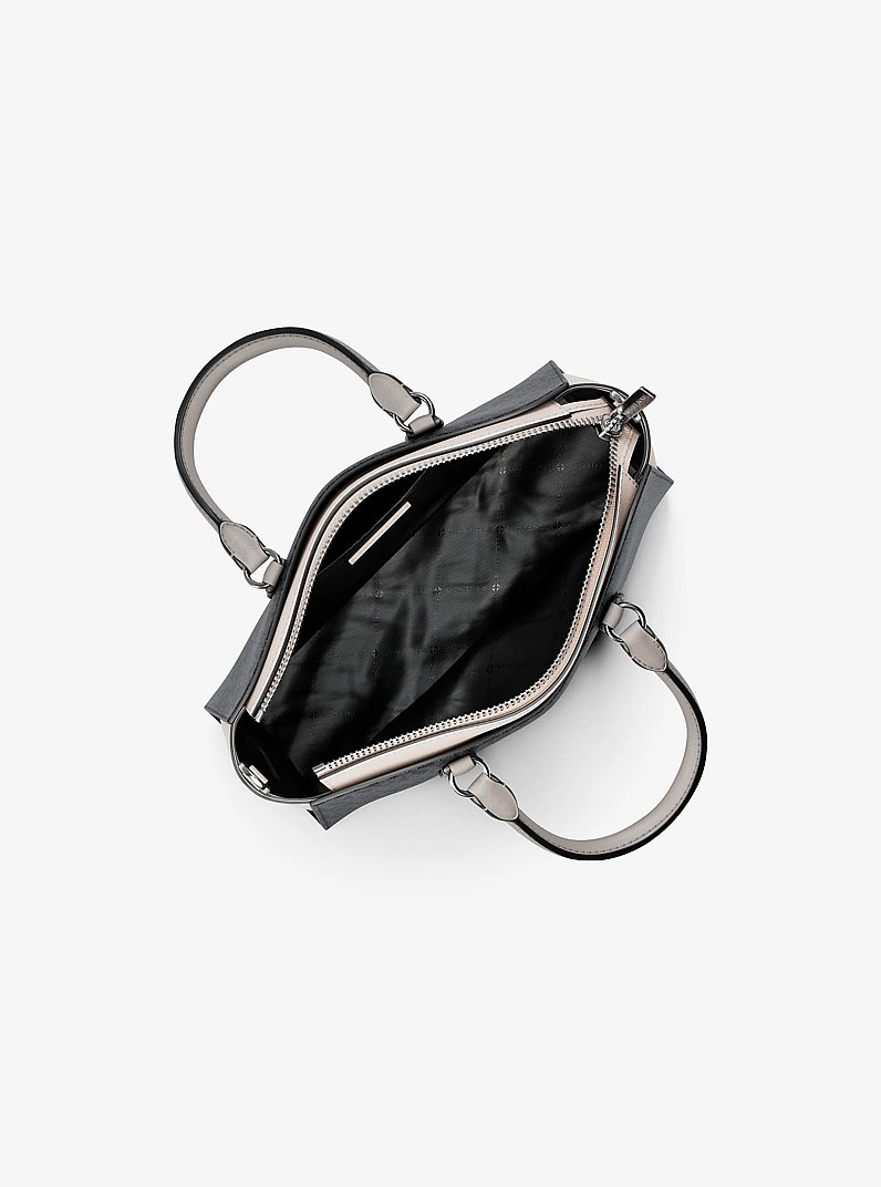 Arden Small Color-Block Signature Logo Messenger Bag in BLACK COMBO | Michael Kors