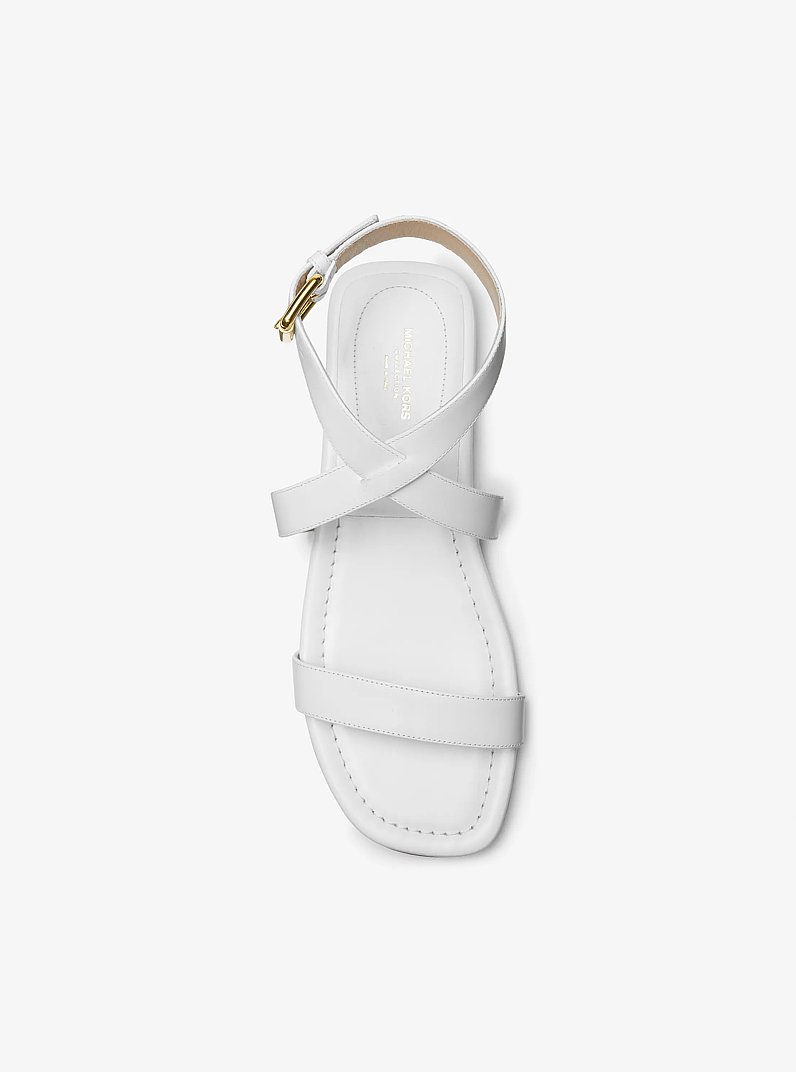 Bridgette Leather Sandal in OPTIC WHITE | Michael Kors