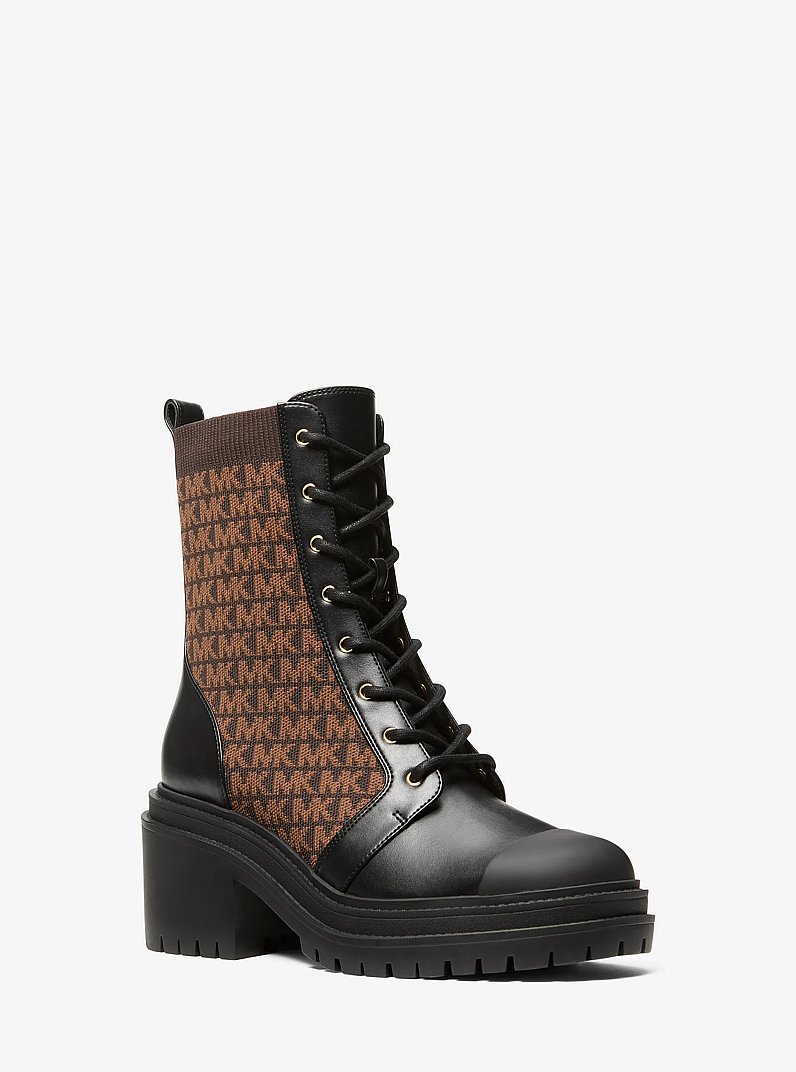 Hanley Logo Knit Boot in BROWN MULTI | Michael Kors