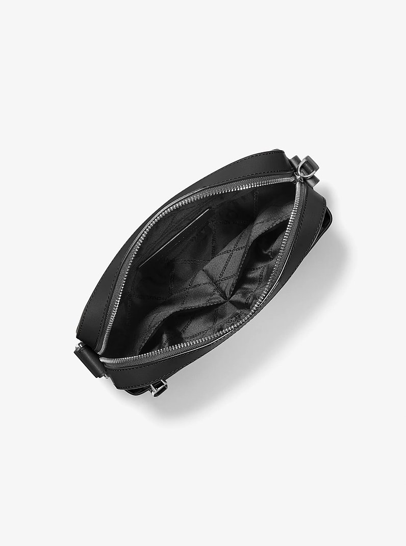 Hudson Pebbled Leather Utility Crossbody Bag in BLACK | Michael Kors