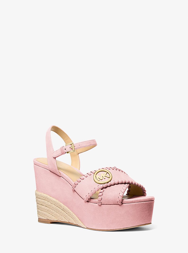 Sandalia Hannah de gamuza con plataforma in ROS&Aacute;CEO POLVORIENTO | Michael Kors