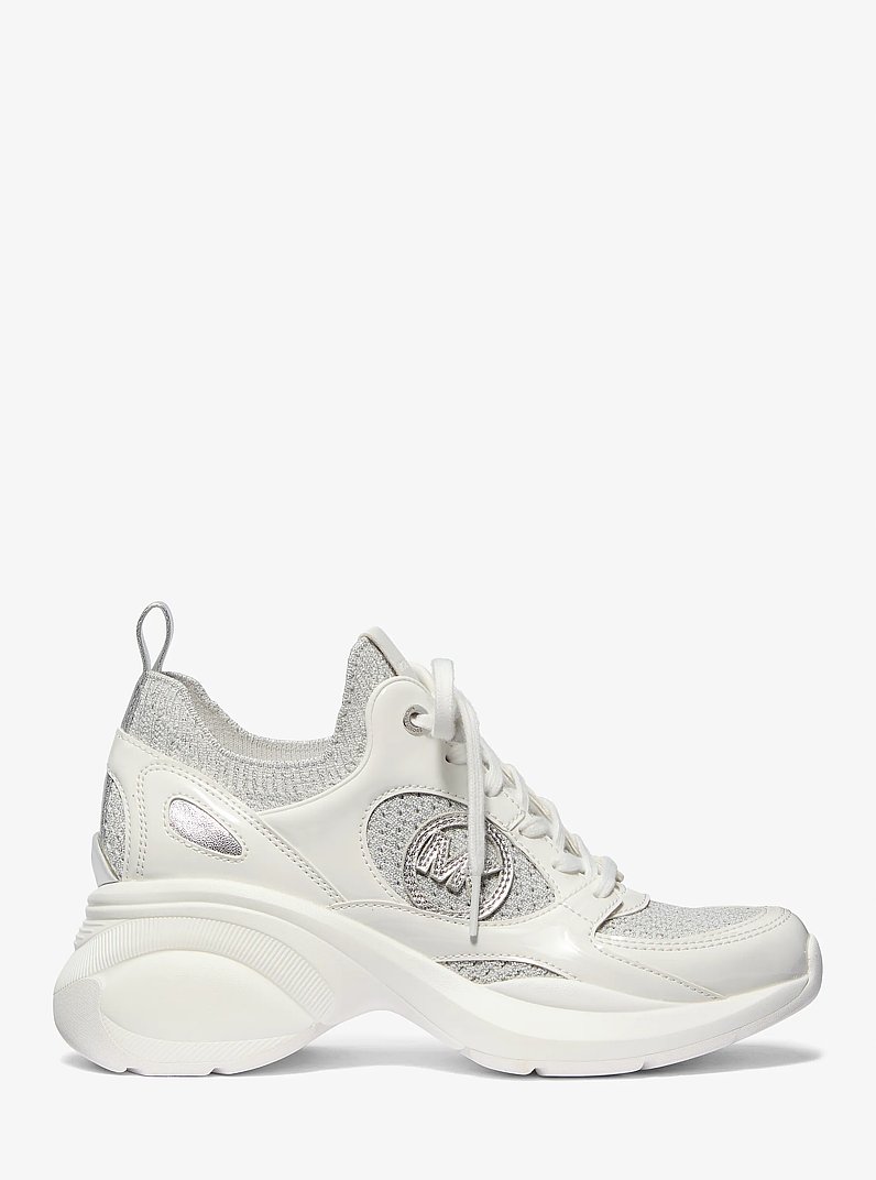 Basket Zuma en maille filet m&eacute;tallis&eacute;e in ARGENT | Michael Kors