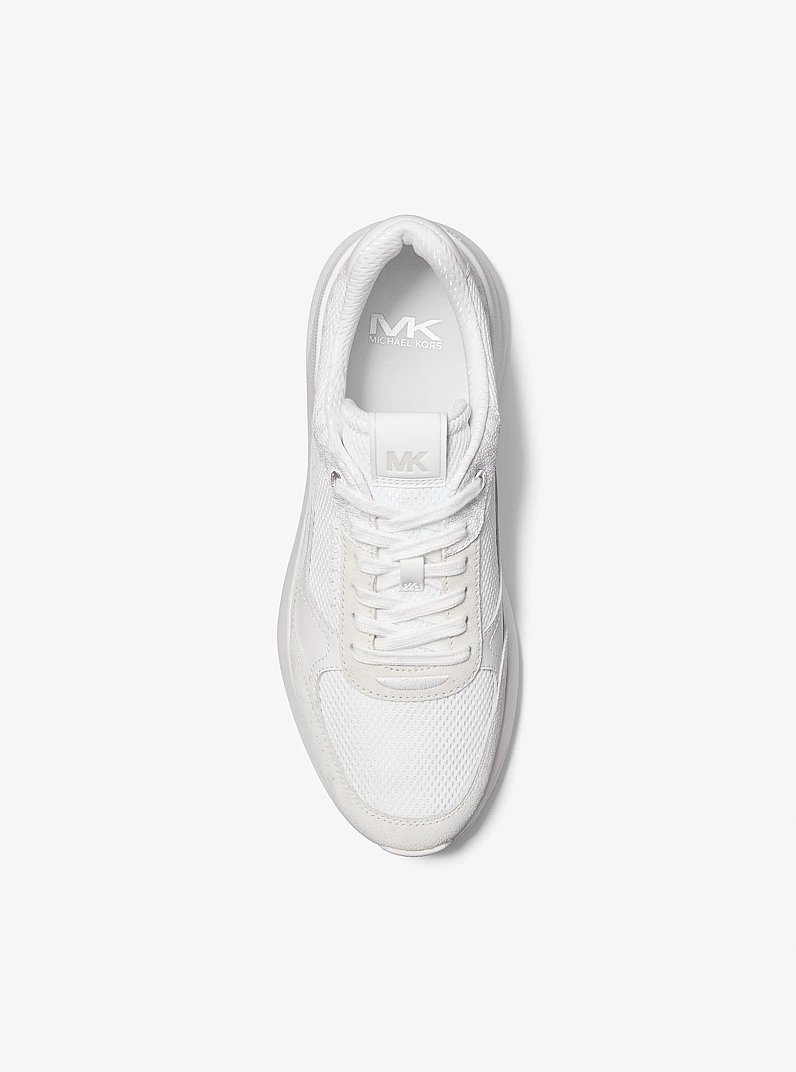 Trevor Mixed-Media Trainer in BRIGHT WHT | Michael Kors