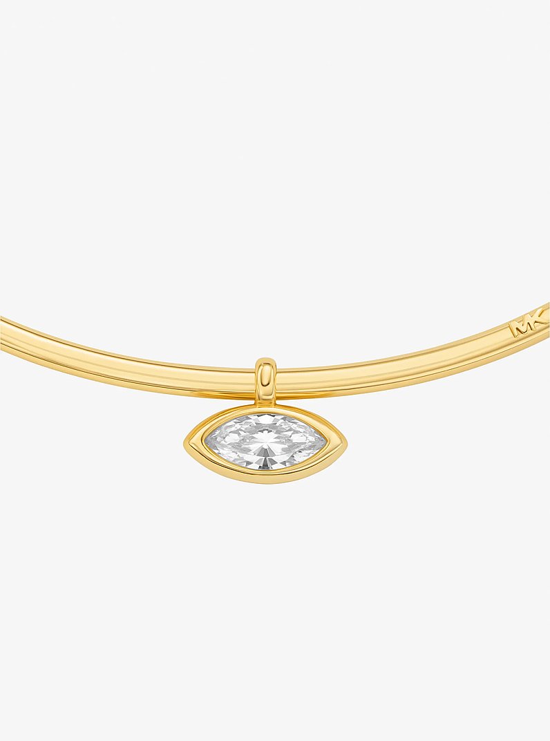 Collier ras-de-cou en zircones cubiques taille marquise in OR | Michael Kors
