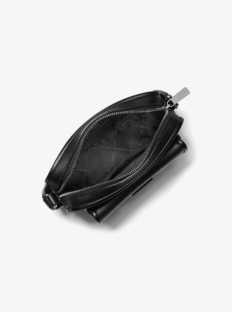 Bradshaw Extra-Small Leather Messenger Bag in BLACK | Michael Kors