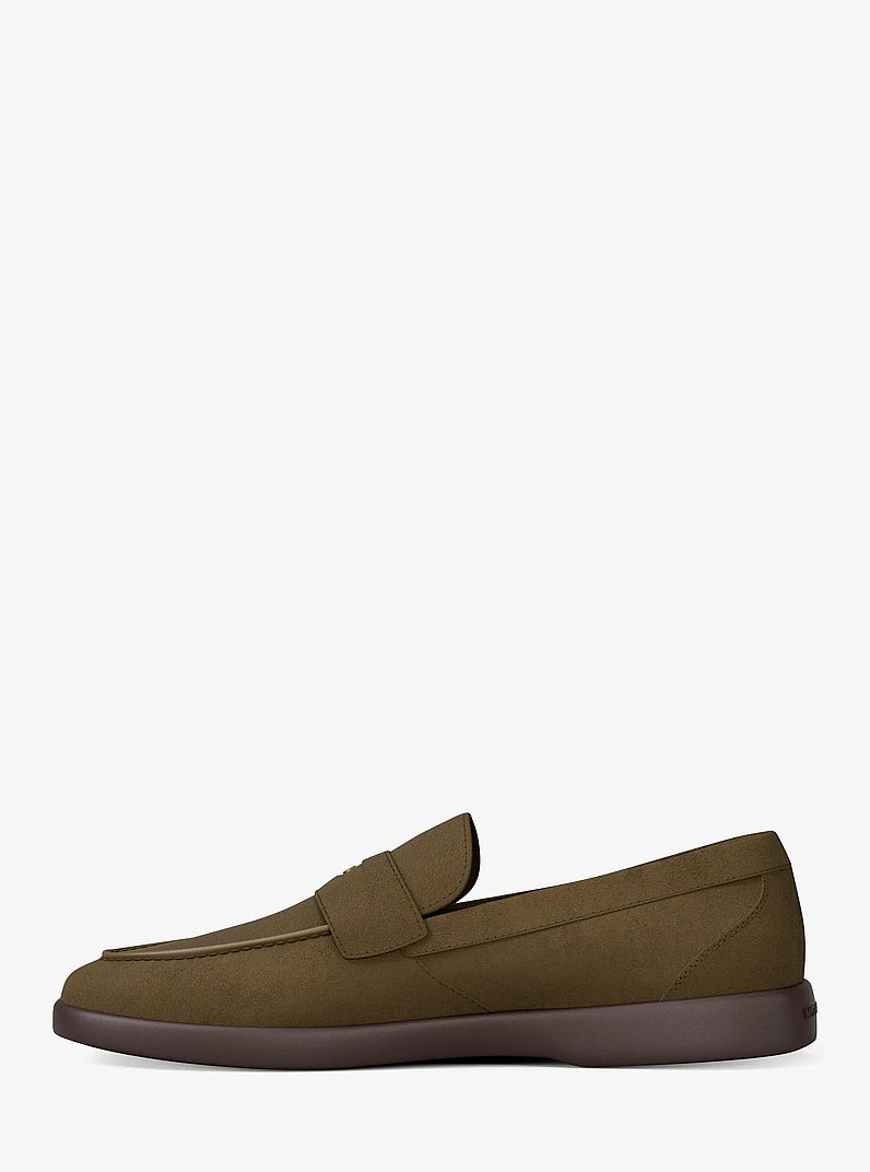 Mocas&iacute;n Wesley de gamuza in LODEN | Michael Kors