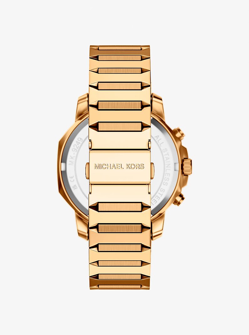 Oversized Prescott Gold-Tone Watch in GOLD | Michael Kors