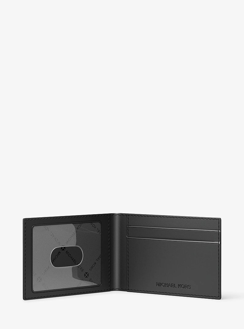 Billetera Cooper de piel granulada in NEGRO | Michael Kors