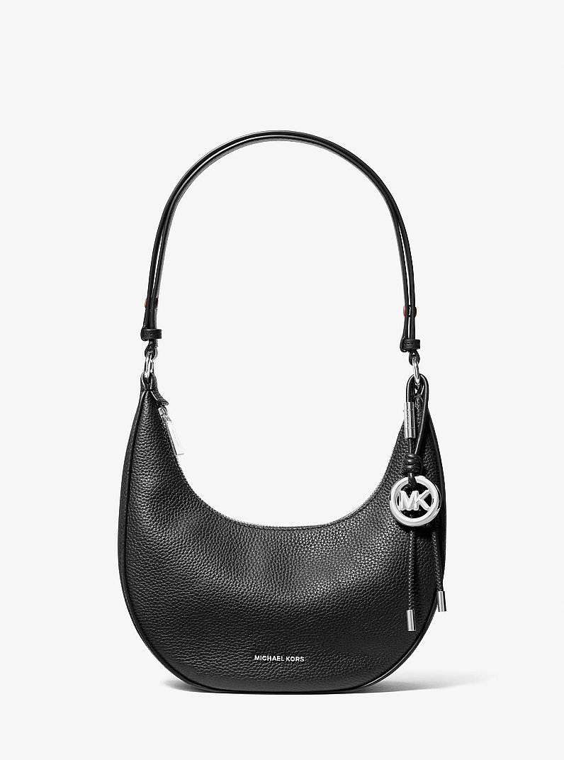 Nolita Small Pebbled Leather Convertible Pochette in BLACK | Michael Kors