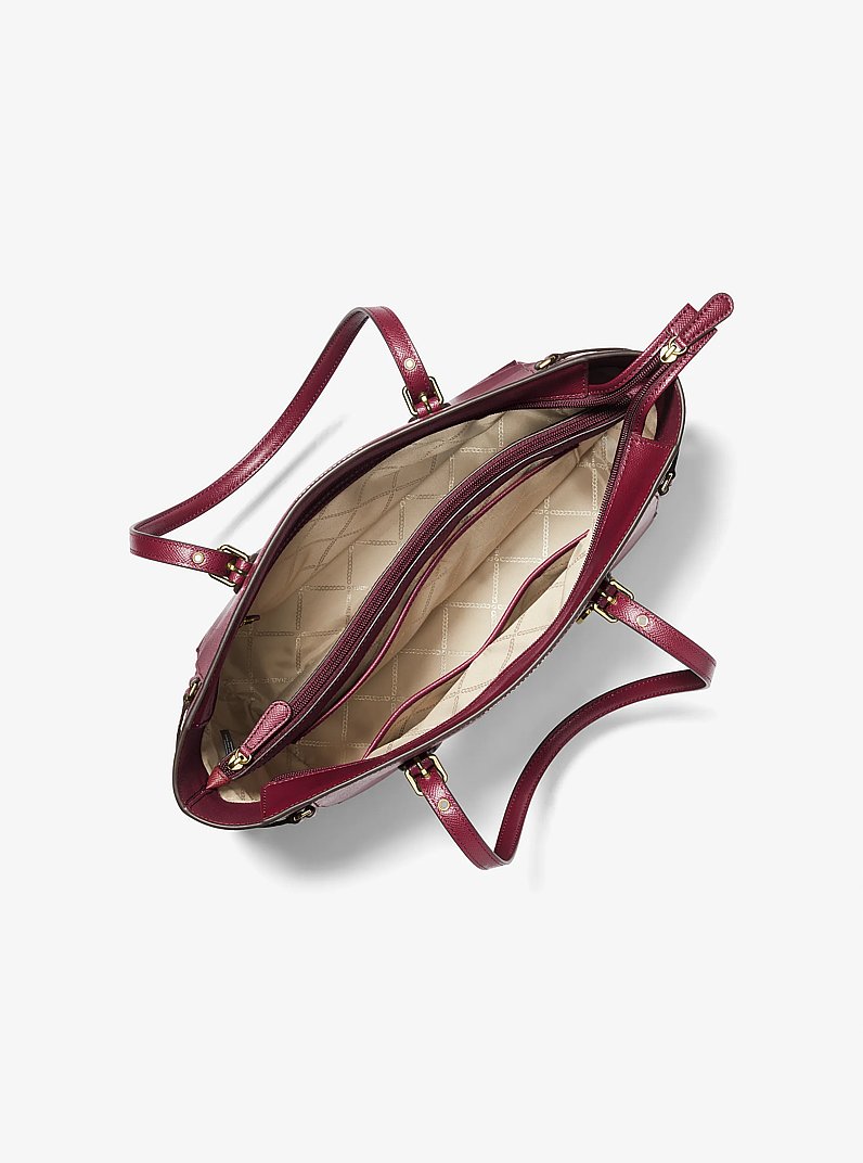 Voyager Medium Crossgrain Leather Tote Bag